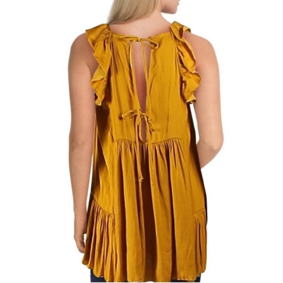 Free People Intimately Free Size Small Want Your Love Slip Dress Mustard Yellow - Picture 4 of 9
